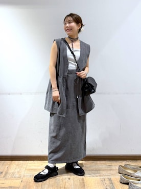 「アイテム（ベスト）」を使った、shizuruさん（レディース・149cm）の秋コーディネート