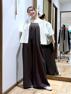 「アイテム（サロペット/オーバーオール）」を使った、shizuruさん（レディース・149cm・20代）の夏コーディネート