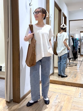 「アイテム（バレエシューズ）」を使った、shizuruさん（レディース・149cm）の夏コーディネート