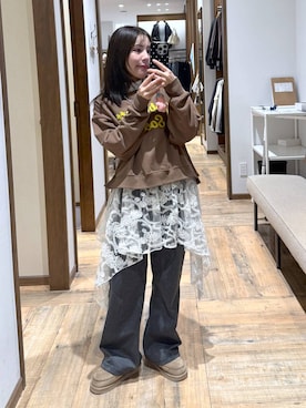 「アイテム（その他トップス）」を使った、shizuruさん（レディース・149cm・20代）の冬コーディネート