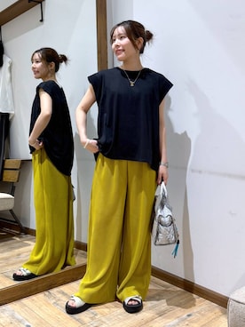 「アイテム（ボストンバッグ）」を使った、shizuruさん（レディース・149cm）の夏コーディネート