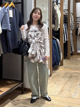 「GLOBAL WORK（グローバルワーク）のGOODデニムバギーパンツ/498388（デニムパンツ）」を使った、shizuruさん（レディース・149cm・20代）の秋コーディネート