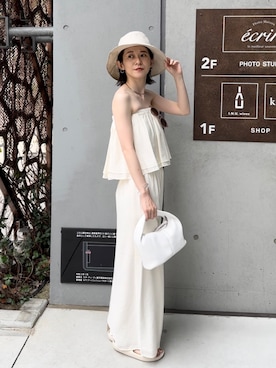 「アパートバイローリーズ」｜「アイテム（キャミソール）」を使った、nakaさん（レディース・155cm）の夏コーディネート