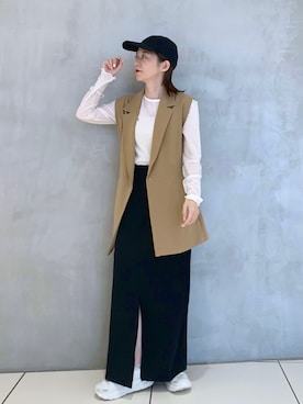 「アパートバイローリーズ」｜「アイテム（帽子）」を使った、nakaさん（レディース・155cm）の秋コーディネート
