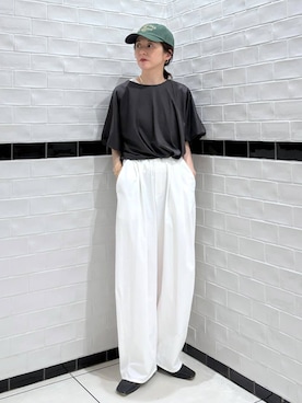 「アイテム（帽子）」を使った、nakaさん（レディース・155cm・40代）の夏コーディネート