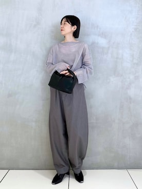 「アパートバイローリーズ」｜「アイテム（スラックス）」を使った、nakaさん（レディース・155cm）の夏コーディネート