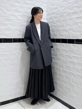 「アイテム（テーラードジャケット）」を使った、nakaさん（レディース・155cm・40代）の秋コーディネート