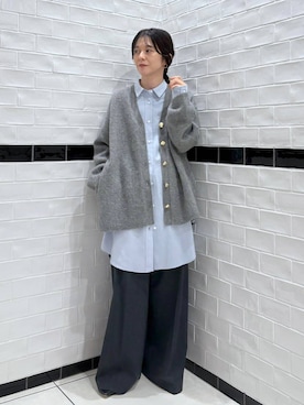 「アイテム（シャツワンピース）」を使った、nakaさん（レディース・155cm）の秋コーディネート