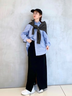 「アパートバイローリーズ」｜「アイテム（スウェット）」を使った、nakaさん（レディース・155cm）の秋コーディネート