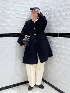 「アイテム（ショルダーバッグ）」を使った、nakaさん（レディース・155cm・40代）の秋コーディネート