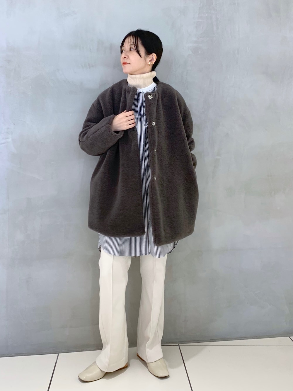 A part by（アパートバイ）の「Poボアノーカラーコート 921279（ノー
