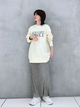 「アパートバイローリーズ」｜「アイテム（スウェット）」を使った、nakaさん（レディース・155cm）の秋コーディネート