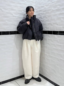 「アイテム（ブルゾン）」を使った、nakaさん（レディース・155cm・40代）の冬コーディネート