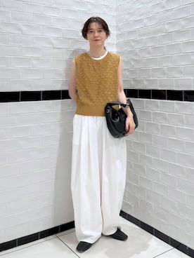 「アイテム（ニット/セーター）」を使った、nakaさん（レディース・155cm・40代）の夏コーディネート