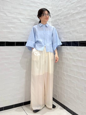 「メガネ」｜nakaさん（レディース・155cm）の夏コーディネート