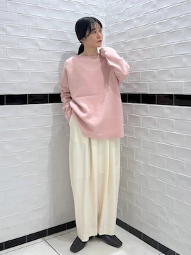 「アイテム（スラックス）」を使った、nakaさん（レディース・155cm・40代）の冬コーディネート