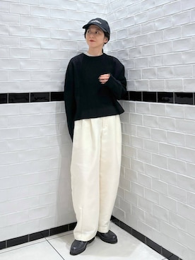 「アイテム（帽子）」を使った、nakaさん（レディース・155cm・40代）の冬コーディネート