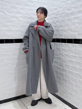 「アイテム（ステンカラーコート）」を使った、nakaさん（レディース・155cm・40代）の秋コーディネート