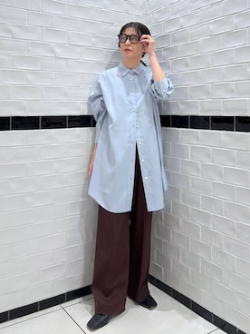 「アイテム（シャツワンピース）」を使った、nakaさん（レディース・155cm）の秋コーディネート