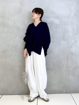 「アパートバイローリーズ」｜「アイテム（パンツ）」を使った、nakaさん（レディース・155cm）の春コーディネート