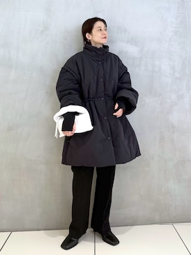 「アパートバイローリーズ」｜「アイテム（パンツ）」を使った、nakaさん（レディース・155cm）の冬コーディネート