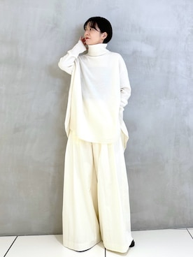 「アパートバイローリーズ」｜「アイテム（パンツ）」を使った、nakaさん（レディース・155cm）の冬コーディネート