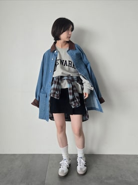 「Samansa Mos2（サマンサ モスモス）のアイテム」を使った、みやもとなのこさん（レディース・153cm）の秋コーディネート