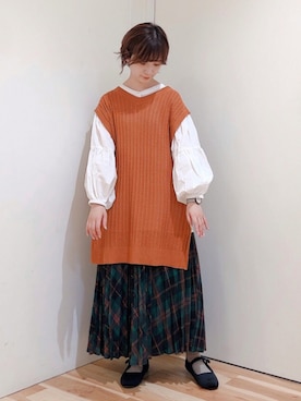 みやもとなのこさん（レディース・153cm）の秋コーディネート