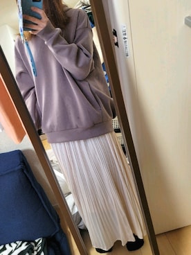 「GLOBAL WORK（グローバルワーク）のAirCushion エアクッションパーカー長袖/219352（パーカー）」を使った、KANAさん（レディース・151cm）の冬コーディネート