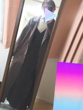 「春カラー」｜「アイテム（チェスターコート）」を使った、KANAさん（レディース・151cm）の春コーディネート