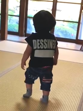 「Daddy Oh Daddy（ダディーオーダディー）のアイテム（パンツ）」を使った、DOM★さん（キッズ・80cm）の夏コーディネート