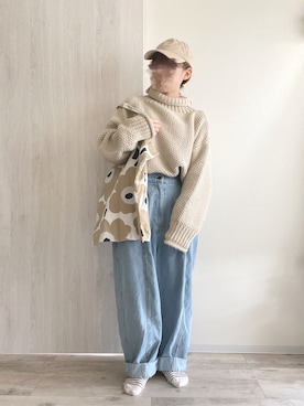 「jeans（ジーンズ）のアイテム」を使った、belico*さん（レディース・146cm）の冬コーディネート