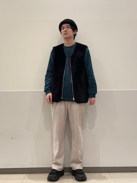 「CPCM」｜「アイテム（スラックス）」を使った、RYOSUKEさん（メンズ・171cm）の秋コーディネート