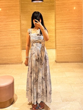 「cocodealのアイテム（ワンピース、ブルー系）」を使った、sisis_4110さん（レディース・166cm）の夏コーディネート