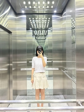 「cocodeal のアイテム（スカート、ベージュ系）」を使った、sisis_4110さん（レディース・166cm）の秋コーディネート