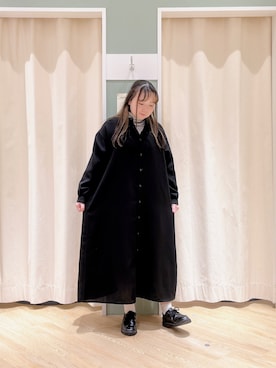 「サマンサモスモス」｜「アイテム（シャツワンピース）」を使った、ひ が しさん（レディース・153cm）の秋コーディネート