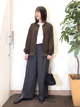 「アイテム（その他シューズ）」を使った、むなかたさん（レディース・159cm）の秋コーディネート