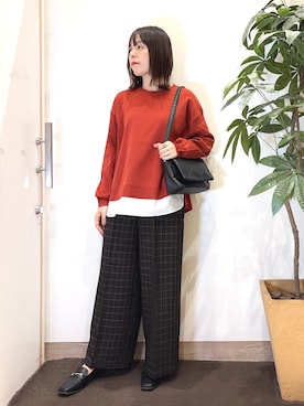 「アイテム（その他シューズ）」を使った、むなかたさん（レディース・159cm）の秋コーディネート