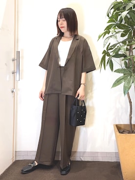 「アイテム（その他シューズ）」を使った、むなかたさん（レディース・159cm）の夏コーディネート