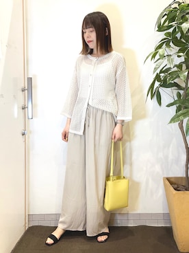 「DRESKIP（ドレスキップ）のアイテム（パンツ）」を使った、むなかたさん（骨格ウェーブ・レディース・159cm）の春コーディネート
