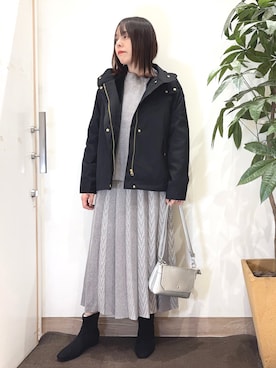 「SHOO・LA・RUE（シューラルー）のアイテム（ブーツ）」を使った、むなかたさん（レディース・159cm）の秋コーディネート