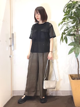 「DRESKIP（ドレスキップ）のアイテム」を使った、むなかたさん（レディース・159cm）の夏コーディネート