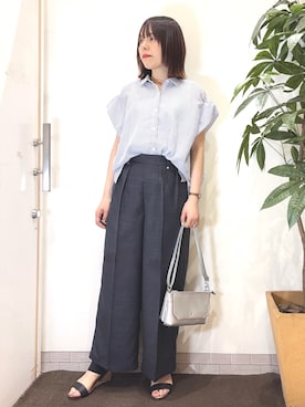 「DRESKIP（ドレスキップ）のアイテム」を使った、むなかたさん（レディース・159cm）の夏コーディネート