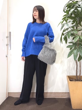 「SHOO・LA・RUE（シューラルー）のストレッチローヒール（ブーツ）」を使った、むなかたさん（レディース・159cm）の秋コーディネート