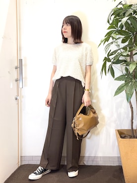 「SHOO・LA・RUE（シューラルー）のアイテム」を使った、むなかたさん（レディース・159cm）の夏コーディネート