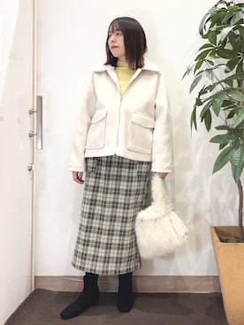 「アイテム（ブルゾン）」を使った、むなかたさん（レディース・159cm）の秋コーディネート