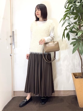「アイテム（その他シューズ）」を使った、むなかたさん（レディース・159cm）の秋コーディネート