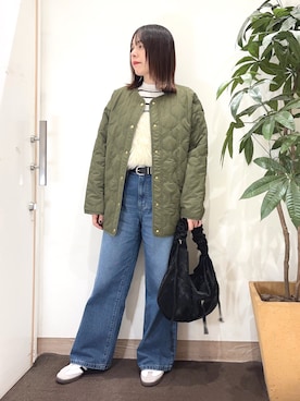 「DRESKIP（ドレスキップ）のアイテム」を使った、むなかたさん（レディース・159cm）の秋コーディネート