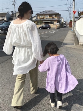 「ピスタチオ」｜「アイテム（バレエシューズ）」を使った、hana さん（レディース・155cm）の夏コーディネート