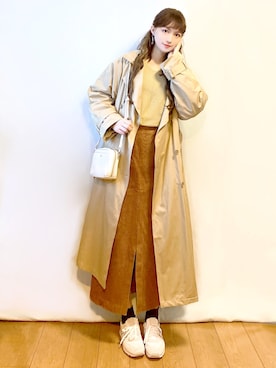 「PUBLUX（パブリュクス）のアイテム（スカート）」を使った、まお♡さん（レディース・163cm）の秋コーディネート